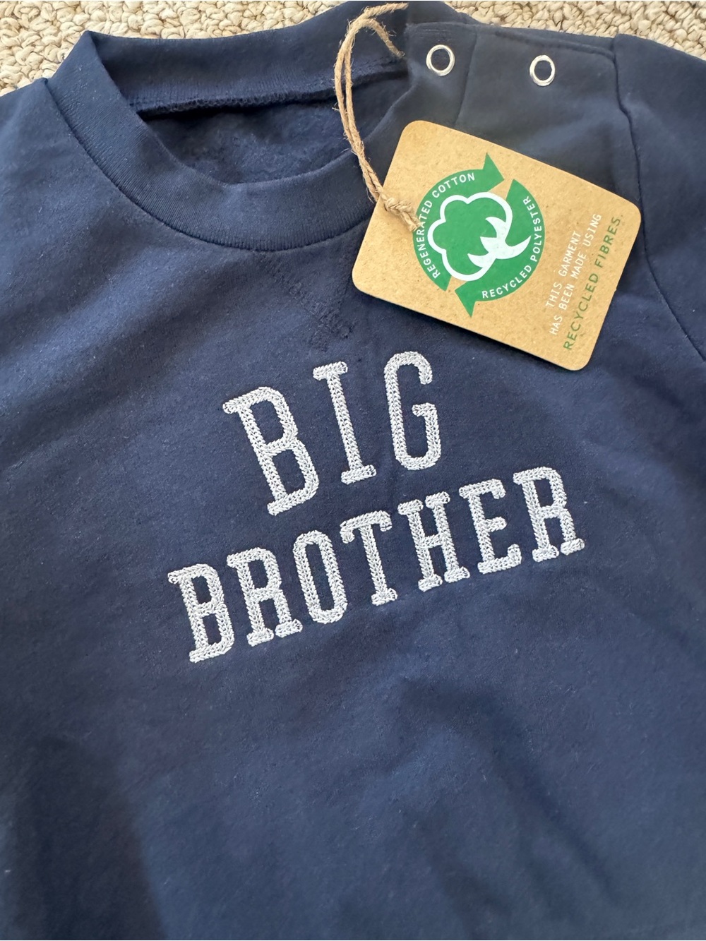 Kids Navy 'Big Brother' Crewneck Sweatshirt